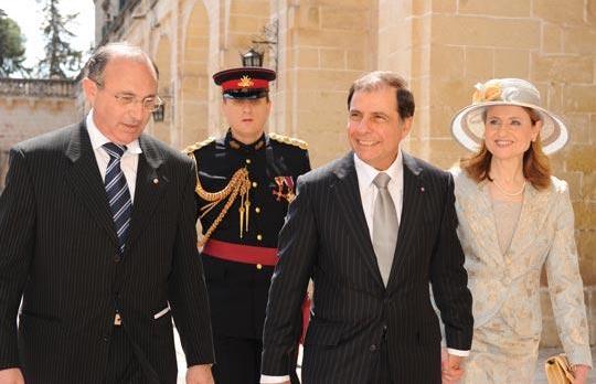 File photo showing Olaf Terribile (left) with President George Abela at San Anton Palace.