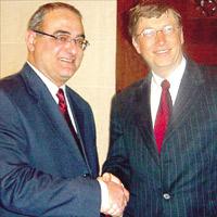 Austin Gatt with Bill Gates