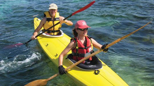 Stephen Brincat and Sandra Fsadni getting in shape for the 50-nautical mile Malta-Sicily Kayak Challenge.