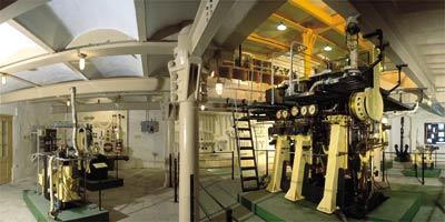 The engine room of the SS Anadrian at the Maritime Museum in Vittoriosa.