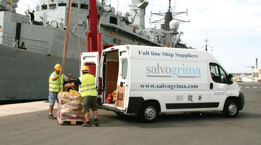 A Salvo Grima ship supply van.
