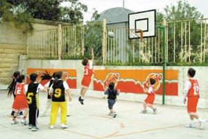 Action from the Under-9 Kinnie Minibasketball tournament.