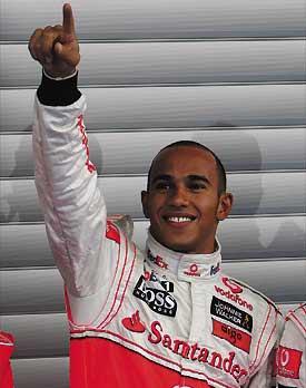 Lewis Hamilton to start on pole for McLaren today.